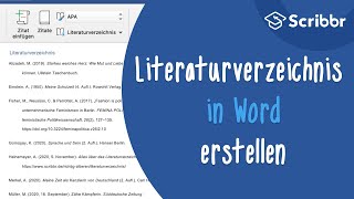 Literaturverzeichnis in Word erstellen  Scribbr 🎓 [upl. by Kailey921]