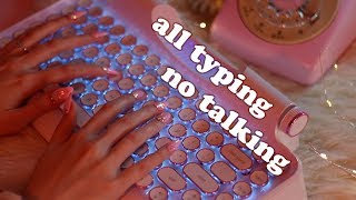 Extremely Relaxing Keyboard Typing ASMR no speaking [upl. by Rinna]