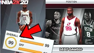 HOW TO GET 99 OVERALL in NBA 2K20 MOBILE NBA 2K20 Mobile Best Builds Tutorial [upl. by Hubie]