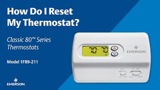 Classic 80 Series  1F89211  How Do I Reset My Thermostat [upl. by Vashtee612]