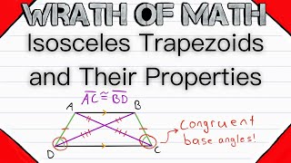 Isosceles Trapezoids and Their Properties  Geometry [upl. by Rafaelle]