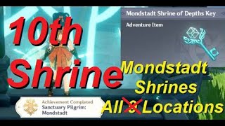 Location of 10th Mondstadt Shrine of Depths amp All 10 Key Locations  Genshin Impact Achievements [upl. by Adnilram]