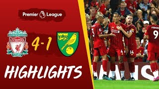 Liverpool vs Norwich City  Reds net four to kickoff the Premier League season [upl. by Eelanej755]