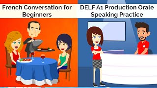 Beginners French Conversation  DELF A1 Production Orale French Dialogue with English Subtitles [upl. by Lowell]