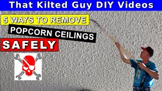 ASBESTOS Popcorn Ceiling Removal  5 SAFE Methods [upl. by Salahi994]