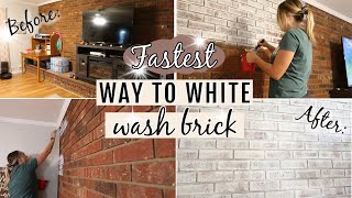 Fastest Way To White Wash Brick [upl. by Annayar]