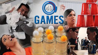 Minute to Win It Games The 40 Greatest Party Games PART 1 [upl. by Wyler]