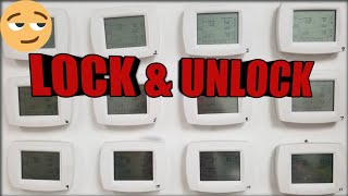 How to lock amp unlock Honeywell thermostat [upl. by Weylin]