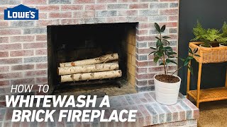 How to Whitewash a Brick Fireplace [upl. by Drol]