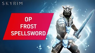 Skyrim How To Make An OVERPOWERED FROST SPELLSWORD Build On Legendary Difficulty [upl. by Dnomaj]