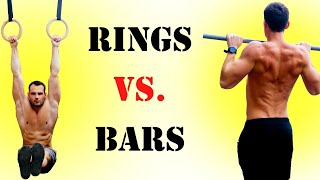 Calisthenics Ring Training VERSUS Straight Bar Training [upl. by Ganiats]