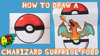 How to Draw a CHARIZARD SURPRISE FOLD [upl. by Asimaj]