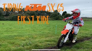 first ride KTM sx 65 [upl. by Ahcsat218]