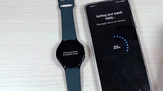 How to Pair Connect Samsung Galaxy Watch 4 with a Phone [upl. by Nannette]