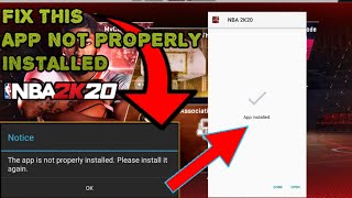 NBA 2K20 MOBILE  quotAPP NOT PROPERLY INSTALLEDquot Explained [upl. by Onitnatsnoc]