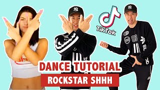 ROCKSTAR DANCE TUTORIAL  TIK TOK DANCE [upl. by Nadroj937]