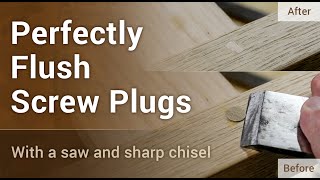 Woodworking  Perfectly Flush Screw Plugs [upl. by Aneed]