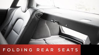 Tesla Model 3 Quick Video  Folding The Rear Seats [upl. by Hars]