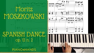 M Moszkowski  Spanish Dance op 12 n 2 for Piano four hands score [upl. by Hess]