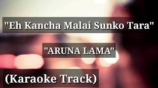 Eh Kancha Malai Sunko Tara  Karaoke Track  Aruna Lama  With Lyrics [upl. by Inah975]