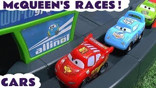 McQueen Toys Racing with Toy Cars [upl. by Magulac53]