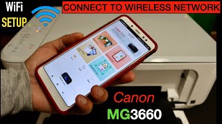 Canon Pixma MG3660 Connect To Wireless WiFi Network Review [upl. by Aihseken616]