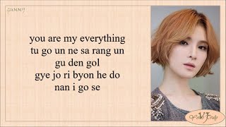 Gummy  You Are My Everything Descendants of the Sun OST Pt4 Easy Lyrics [upl. by Mufi650]