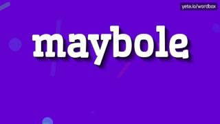 MAYBOLE  HOW TO PRONOUNCE IT [upl. by Aliac]