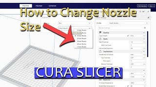 Changing Nozzle Diameter in Cura [upl. by Terzas]