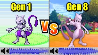 Pokémon Cry Comparison  Red amp Blue VS Sword amp Shield Gen 1 VS Gen 8 [upl. by Aserej339]