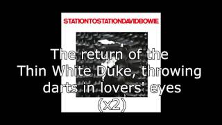 Station to Station  David Bowie  Lyrics [upl. by Nodnas]