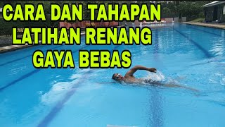 Cara dan tahapan latihan renang gaya bebas [upl. by Mini]