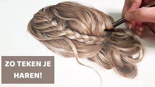 HAREN TEKENEN in 5 stappen [upl. by Chapnick244]