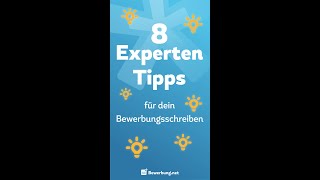 Bewerbungsschreiben  8 Experten Tipps shorts [upl. by Styles]