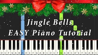 Jingle Bells EASY Piano Tutorial  Notes amp MIDI  Christmas Song [upl. by Cline]