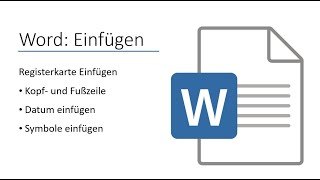 Word  Registerkarte Einfügen [upl. by Norit946]