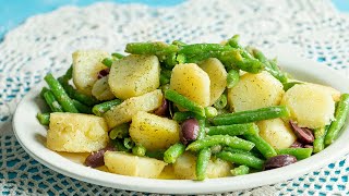 GreekStyle Green Bean amp Potato Salad Vegan Recipe for Lent [upl. by Henarat928]