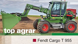 Teleskoplader Fendt Cargo T 955 im Praxiseinsatz  Wadenbrunn 2020 [upl. by Suirauqed]