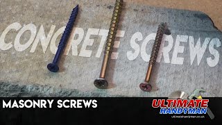 Concrete screws  Masonry screws [upl. by Yob191]