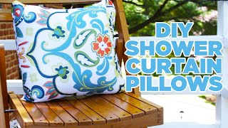 Turn A Shower Curtain Into Outdoor Pillows [upl. by John]