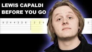 Lewis Capaldi  Before You Go Easy Guitar Tabs Tutorial [upl. by Simon]