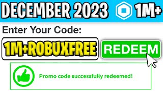 2023 ROBLOX PROMO CODE GIVES YOU FREE ROBUX Roblox January 2024 [upl. by Yrod]