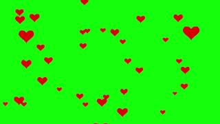 Hearts Fly  4K Green screen FREE high quality effects [upl. by Taryne545]