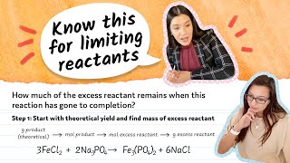 Stoichiometry Limiting Reactant Left Over Excess Reactant Percent Yield  Study Chemistry With Us [upl. by Ecilayram]