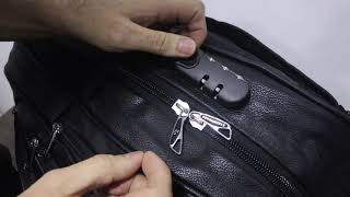 Como utilizar o cadeado da sua mochila trocar a senha [upl. by Jodee]