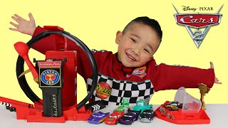 Lightspeed Loopin Launcher Playset Lightning McQueen Ckn Toys [upl. by Lleddaw]