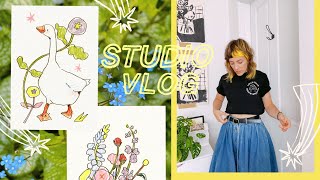 APRIL  MAY STUDIO VLOG ✦ PRINTS ART MAKING CHILL N CHAT [upl. by Geer]