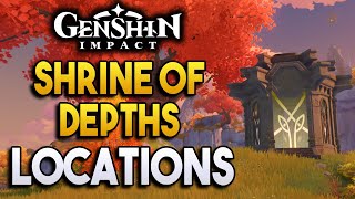 All Liyue Geo Shrine Of Depths Locations 【Genshin Impact】 [upl. by Neeruan]