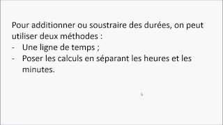 Niveau 6ème  M1  calcul de durée [upl. by Waverley]