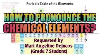 HOW TO PRONOUNCE THE 118 ELEMENTS IN PERIODIC TABLE  Teacher Maureen [upl. by Annerol]